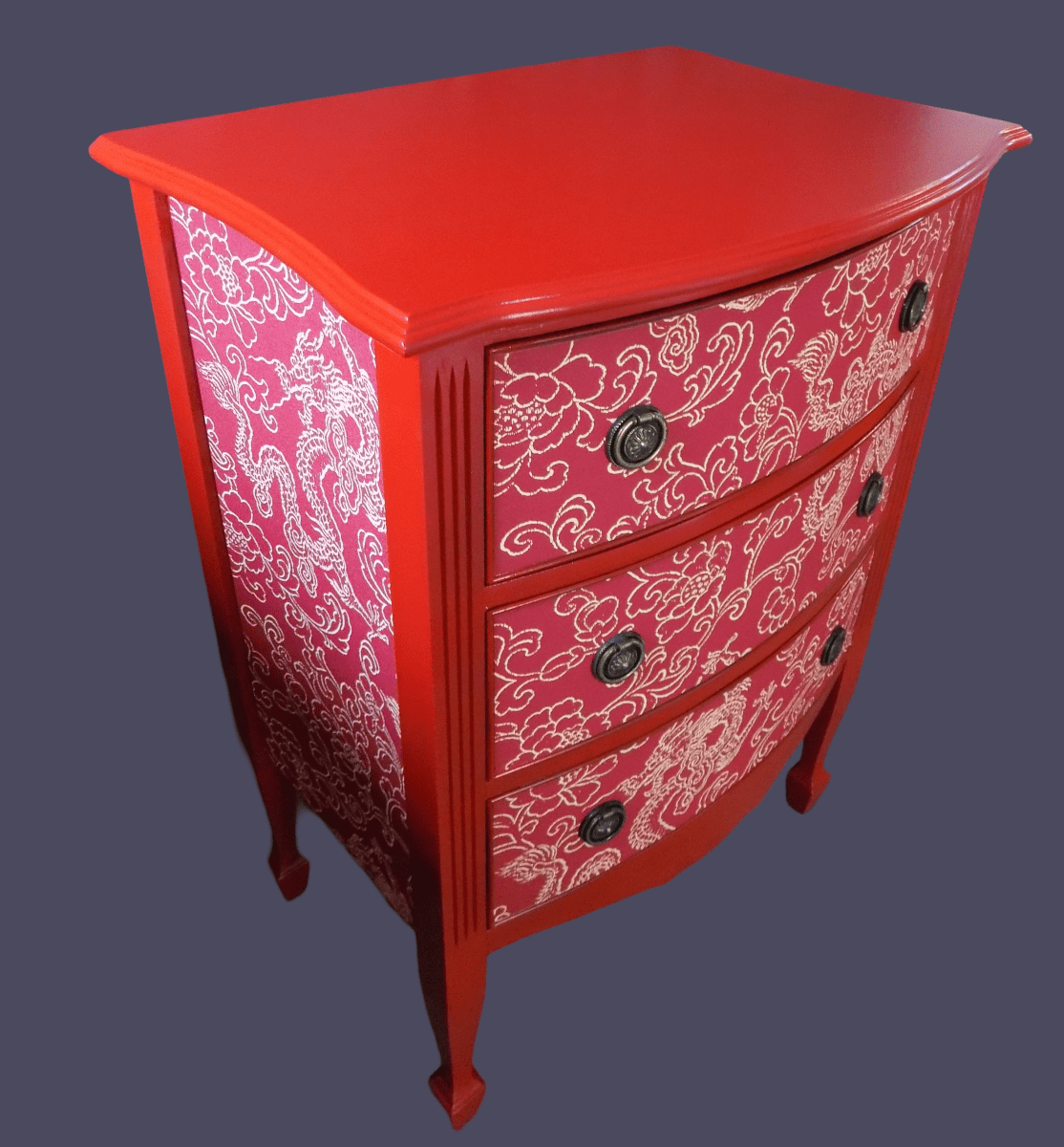 Red Dragon: Small to Mid-size 3 Drawer Dresser