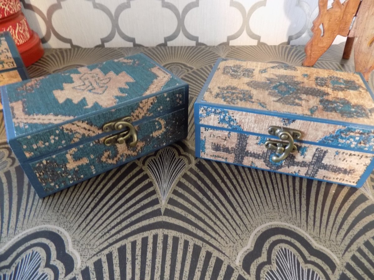 Oriental Style Blue Green Box (Small)