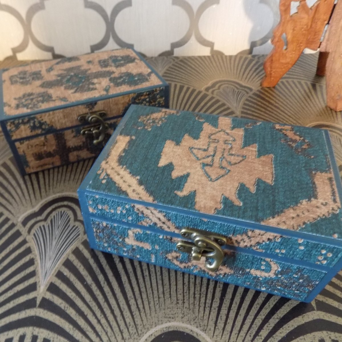 Oriental Style Blue Green Box (Small)