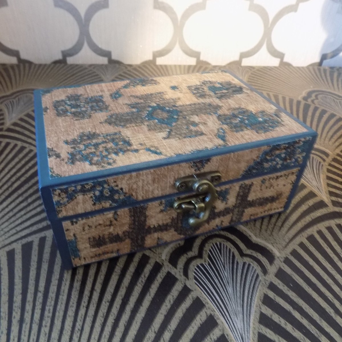 Oriental Style Blue Green Box (Small)