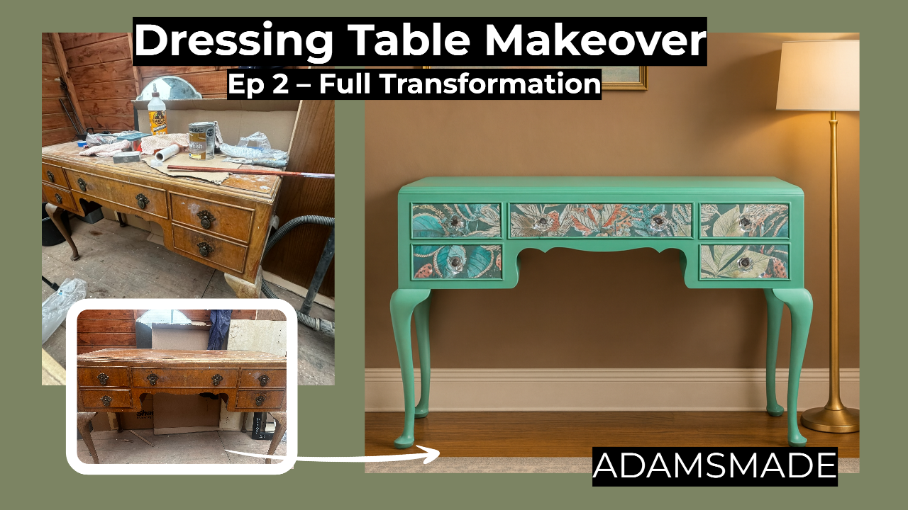 Mid‑Century Dressing Table - Fully Restored & Artistically Transformed