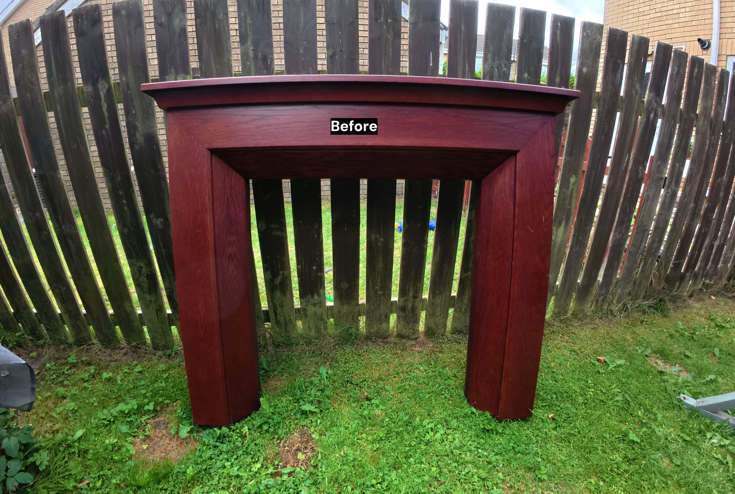 Charcoal Grey Fireplace Surround with decorative detailing