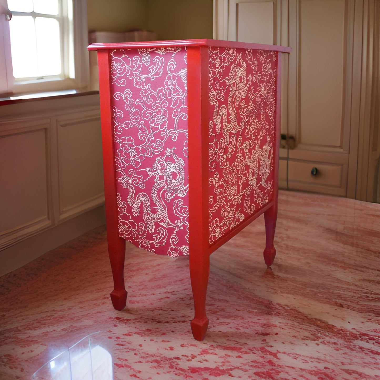 Red Dragon: Small to Mid-size 3 Drawer Dresser