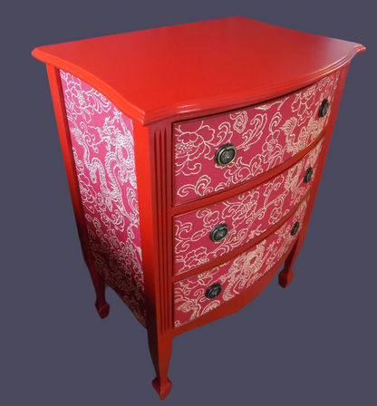 Red Dragon: Small to Mid-size 3 Drawer Dresser