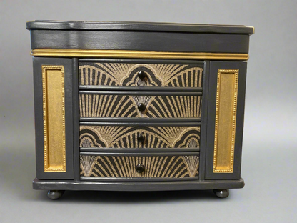 Large Art Deco style jewellery Box