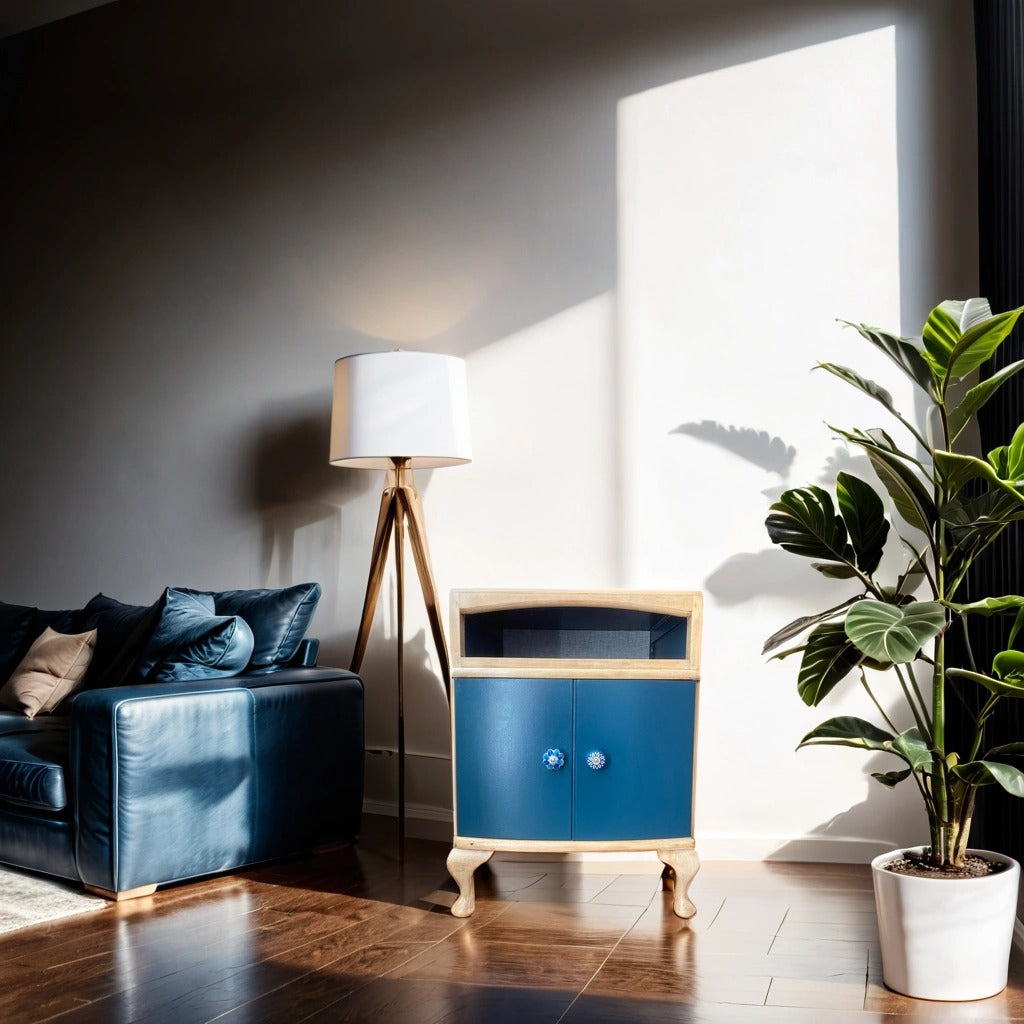 Little Blue: Small lounge cupboard or beside cabinet