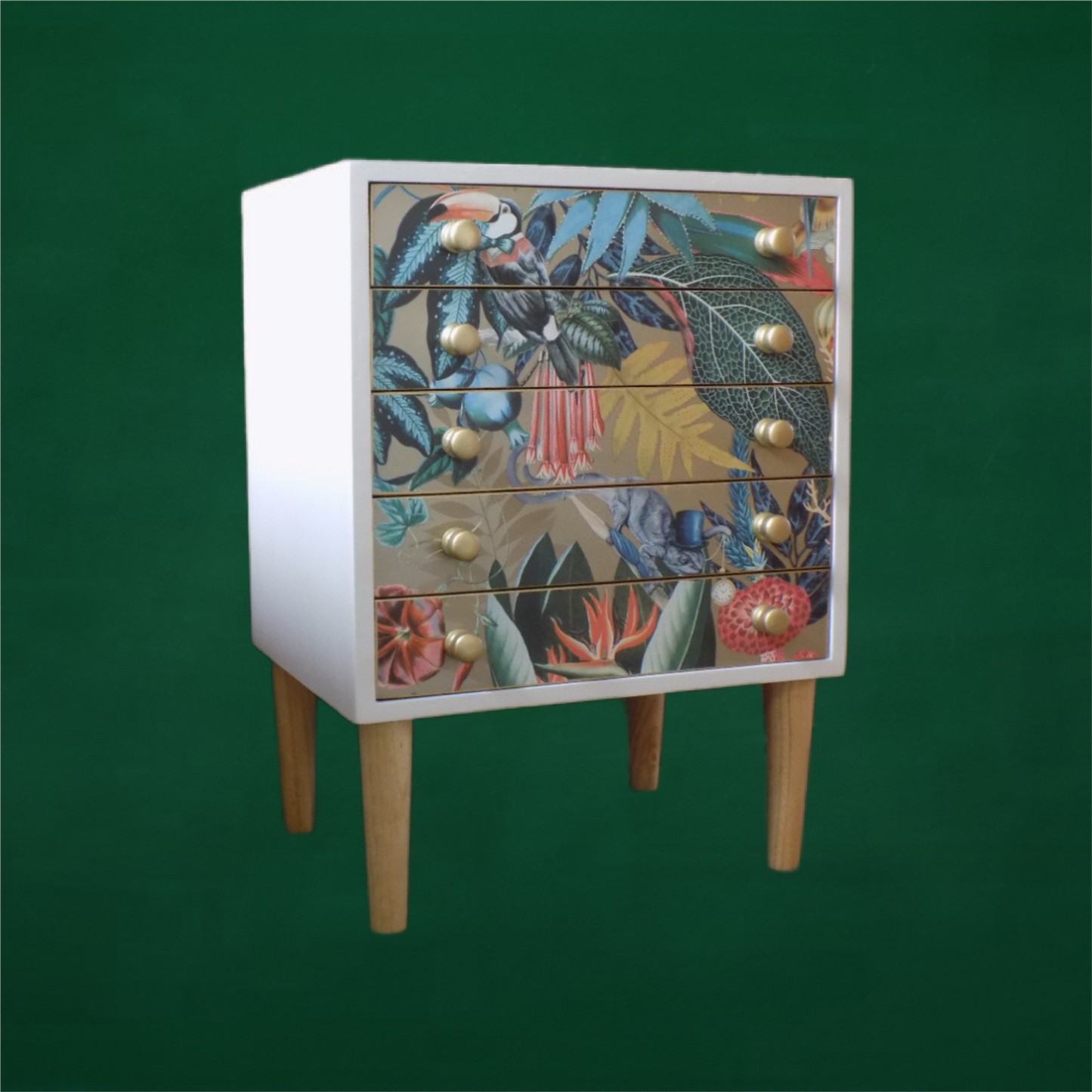 A Dream of Decoupage: Small Handmade Chest of Drawers