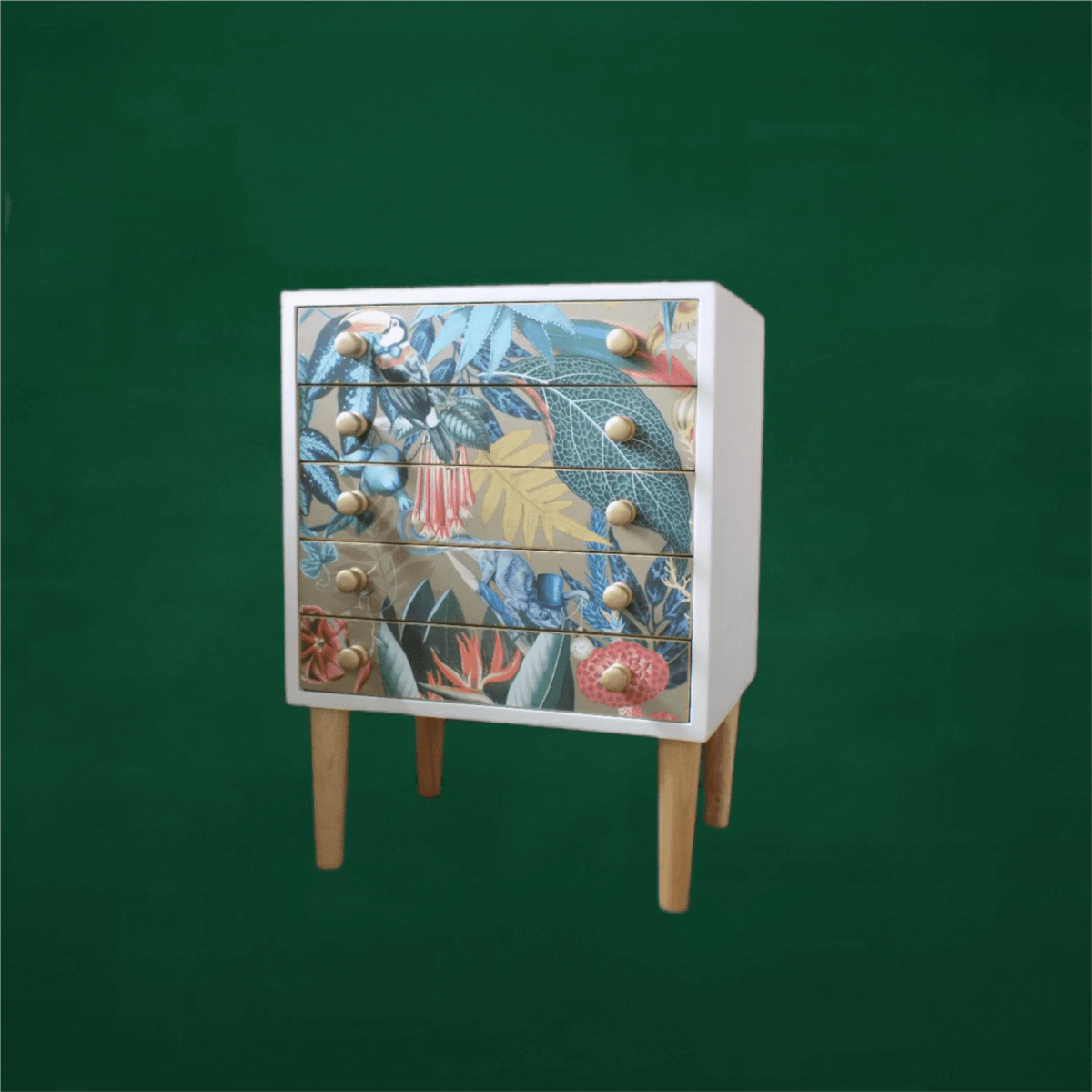 A Dream of Decoupage: Small Handmade Chest of Drawers